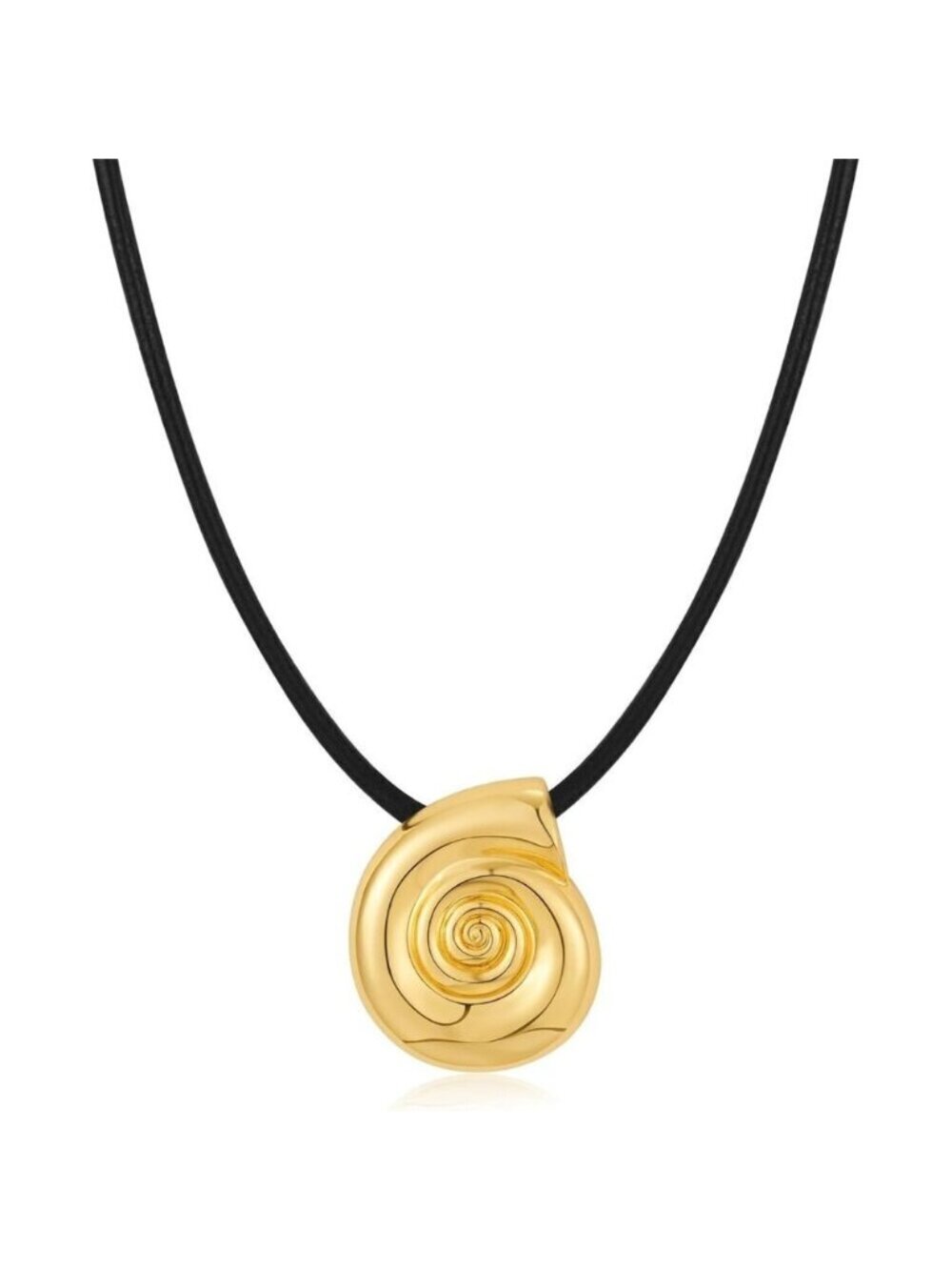 🆕 Women Black Trendy Conch Shell Necklace Boho Scallop SeaShell Choker Jewelry